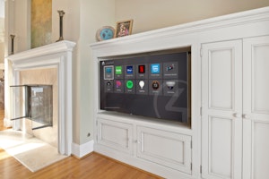 TV in Built-In Cabinet